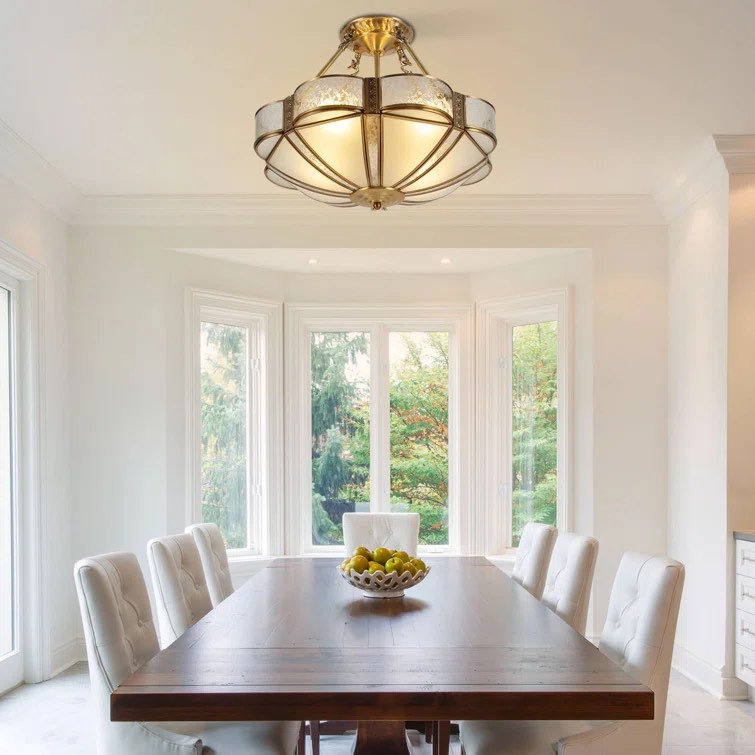 Keyin 17.71Inch Classic Flower-shaped Ceiling Light