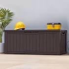 *corner broken*Edrosie Inc 121 Gallons Water Resistant Resin Lockable Deck Box