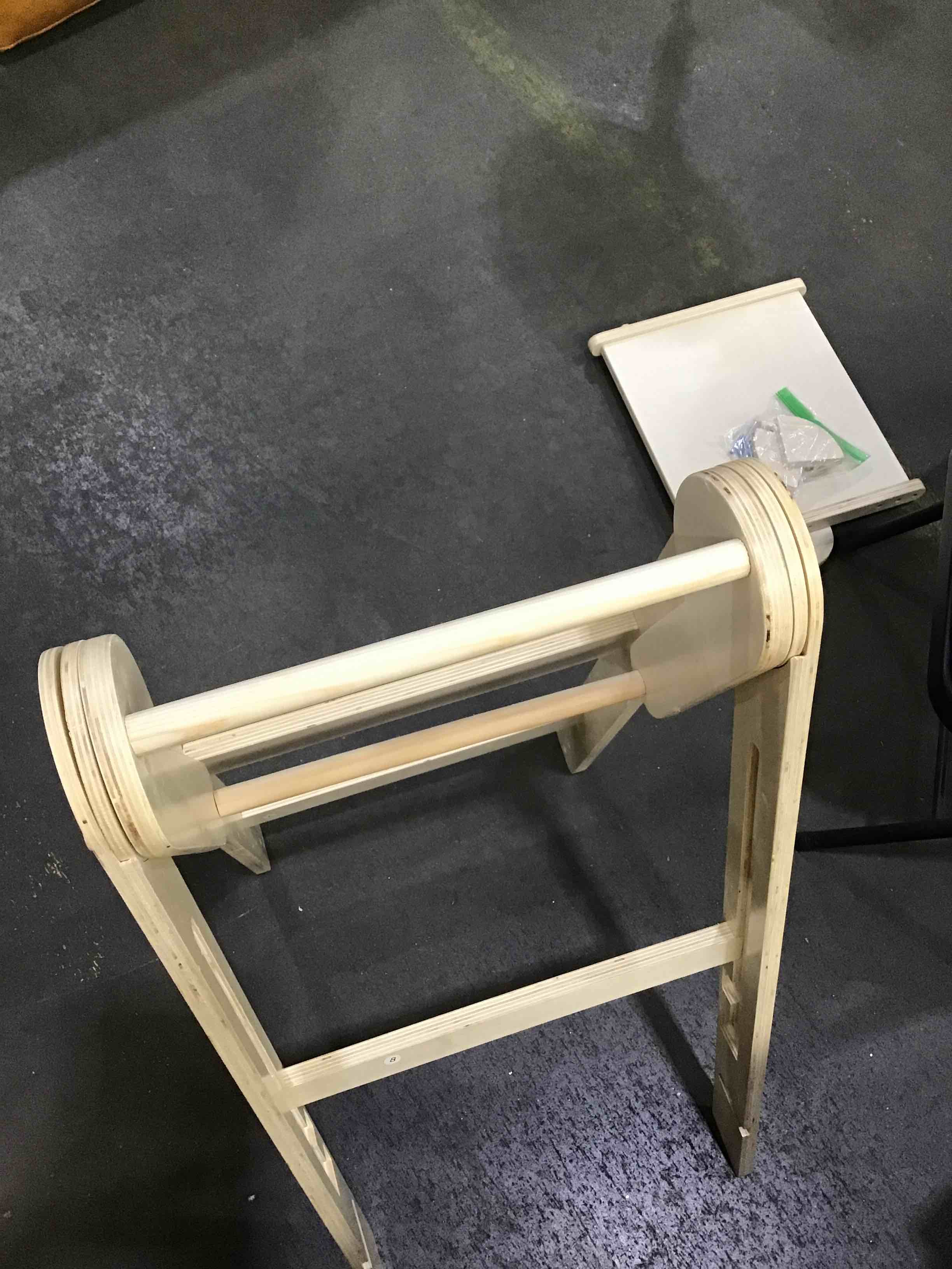 wooden step stool (similar to stock photo)