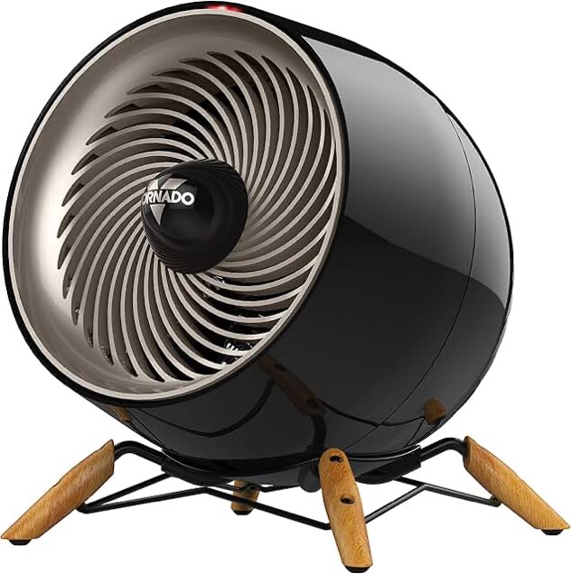 Vornado Glide Vortex Heater, Whole Room, 2 Heat Settings, Adjustable Tilt, Advanced Safety, Black