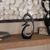 Dark Gray Aluminum Swirl Abstract Sculpture