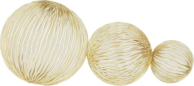 Cosmoliving metal geographic home decor (Gold)