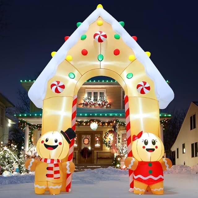 Christmas inflatable gingerbread arch (similar to stock photo)