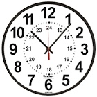 AbilityOne® - NSN3428199 - Quartz Wall Clock 12/24 Hour Slimline - Plastic Frame - 12.75 in Diameter