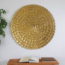 Gold Wood Carved Radial Plate Wall Decor