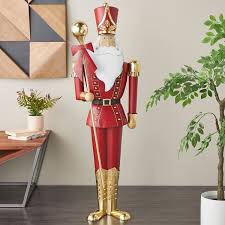 Metal Tall Soldier Santa Clause Nutcracker