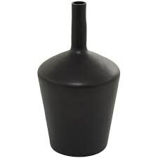 Black Glass Decorative Vase