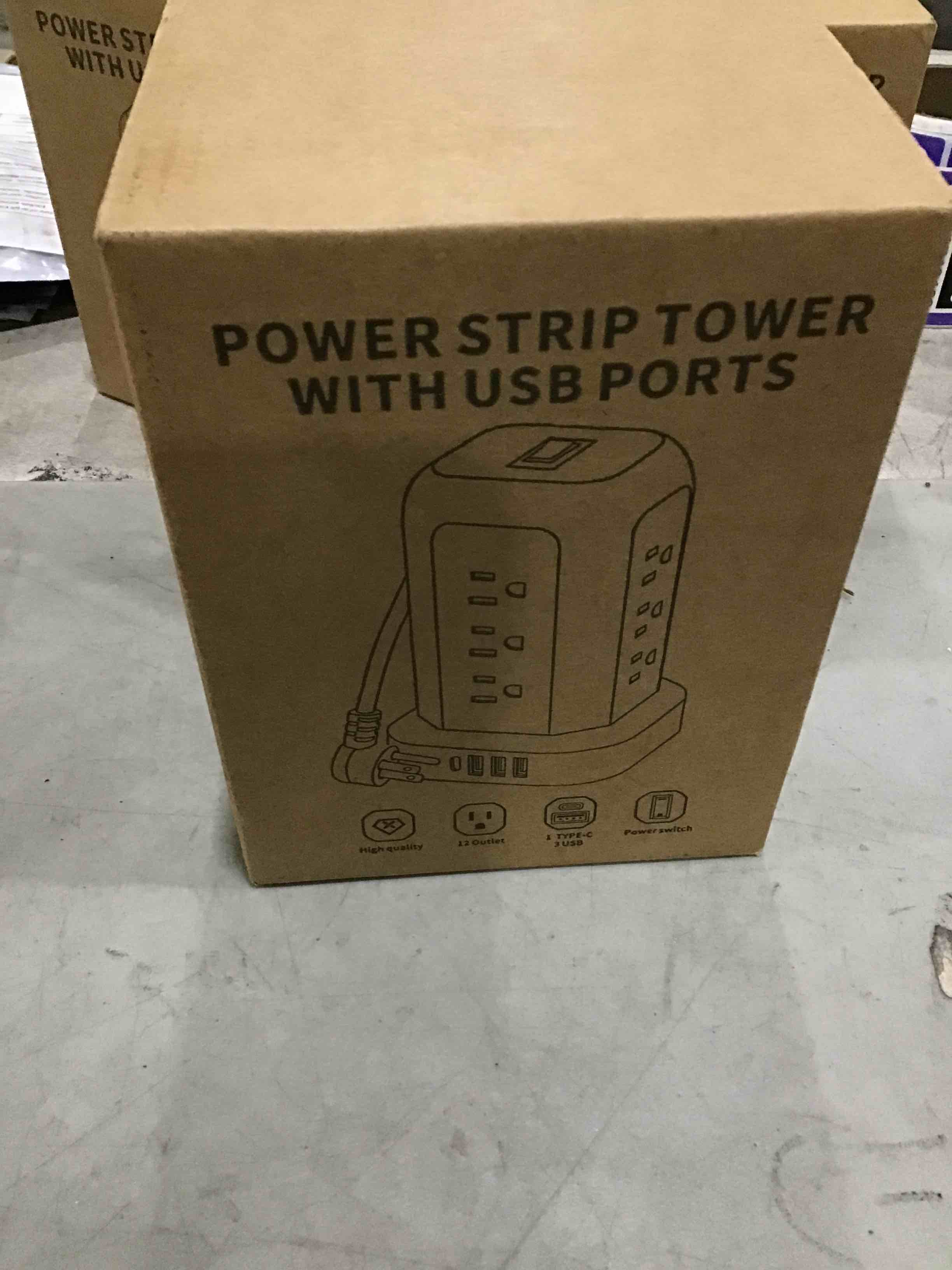 Power strip tower with usb ports 