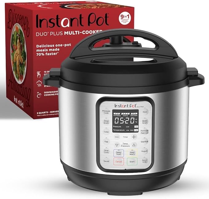*mayb been used and cleaned*not tested*Instant Pot Duo Plus 9-in-1 Electric Pressure Cooker, Slow Cooker, Rice Cooker, Steamer, Sauté, Yogurt Maker, Warmer & Sterilizer, Includes App With Over 800 Recipes, Stainless Steel, 6 Quart