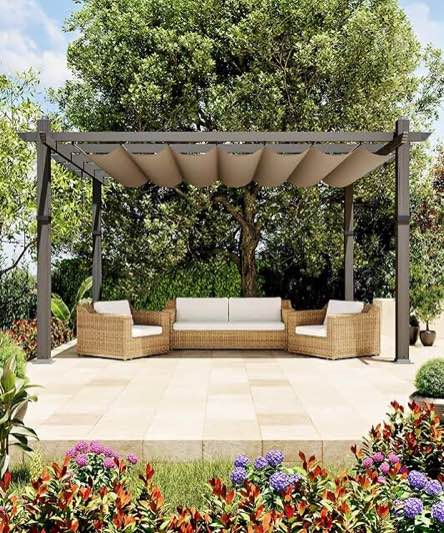 Metal Pergola with Canopy * incomplete * 