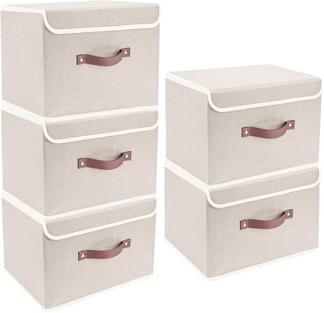 o eye w o w foldable storage bins and handles 4 pack