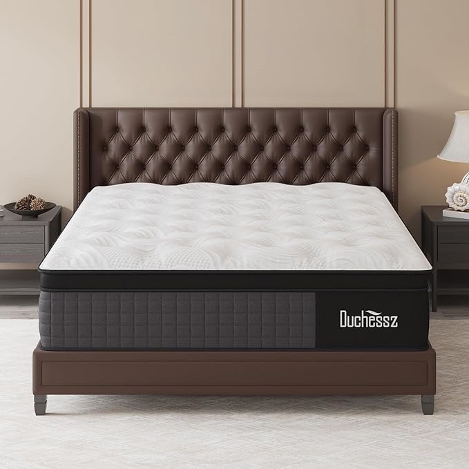 Duchessz king mattress 14 in hybrid mattress black with gel memory foam