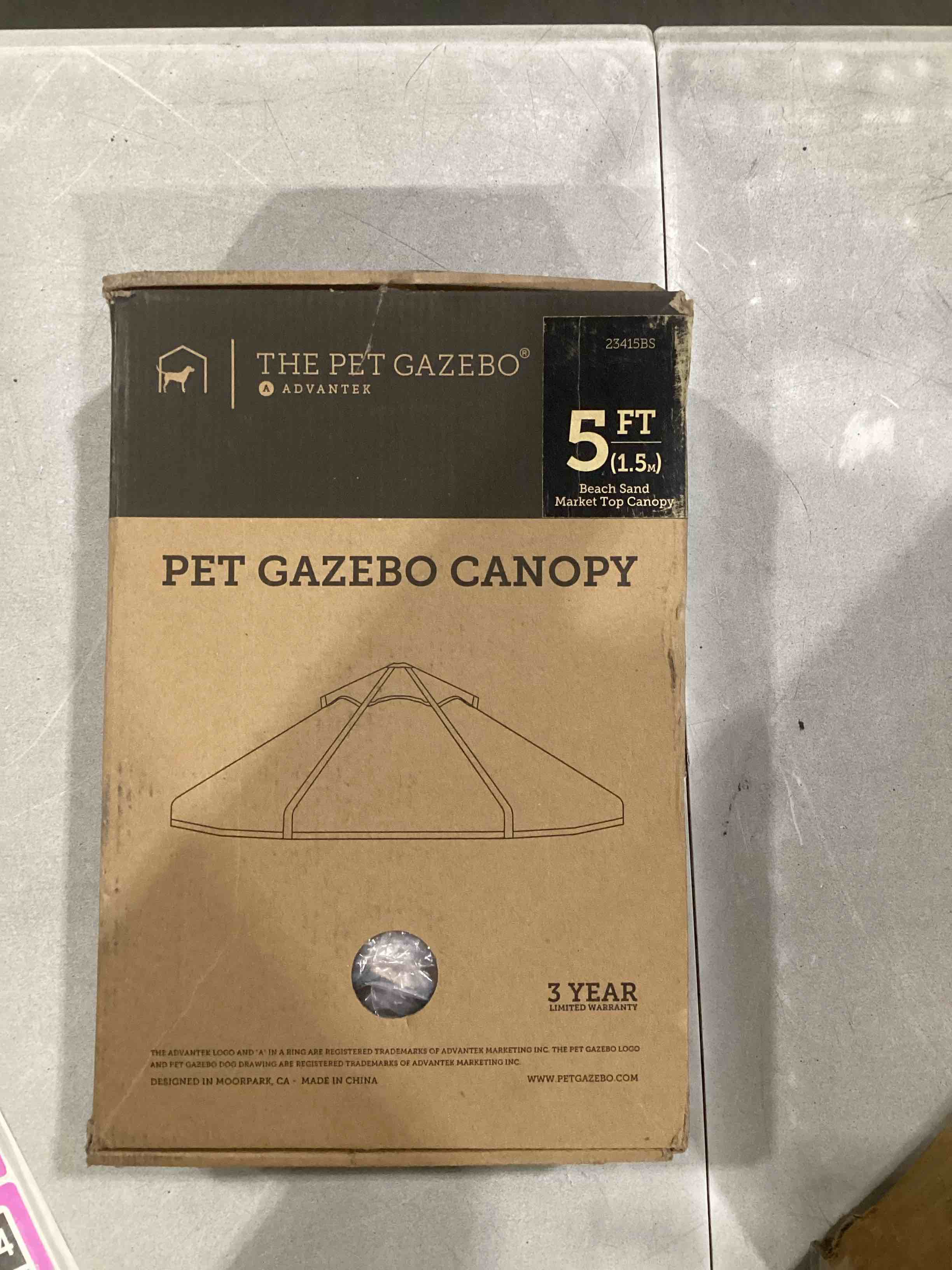 Pet Gazebo Replacement Canopy - Polyester *MISSING HARDWARE*