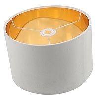 Idolite Nuvola 30cm Round Ivory Velvet Shade With Champagne Paper Lining And Champagne Finish Carrier