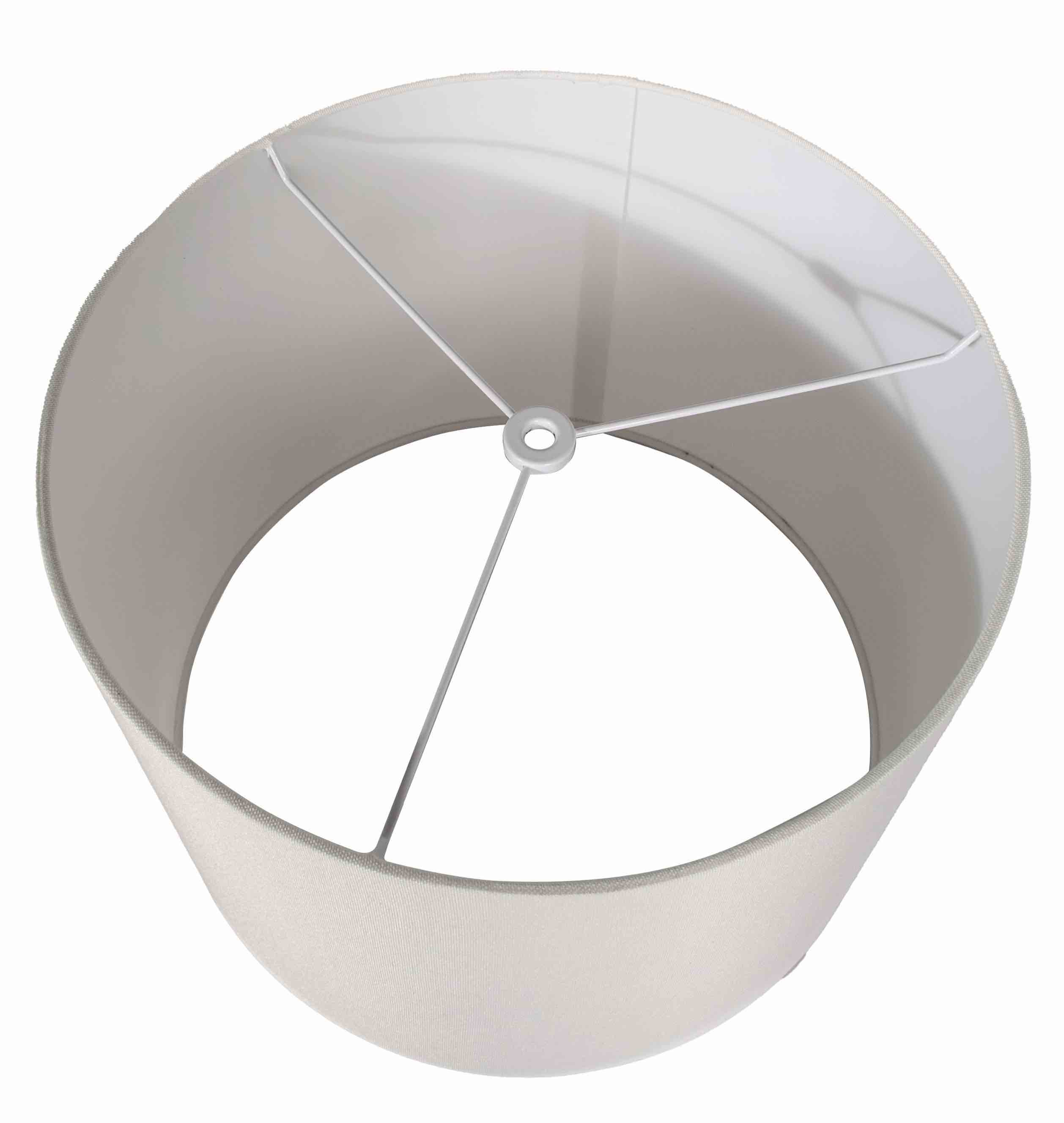  allen + roth 10-in x 13-in White Fabric Drum Lamp Shade