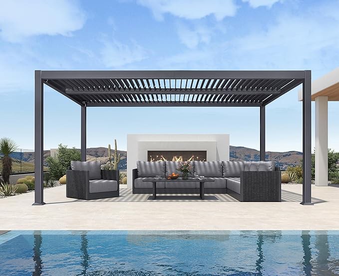 Metal Pergola with Canopy