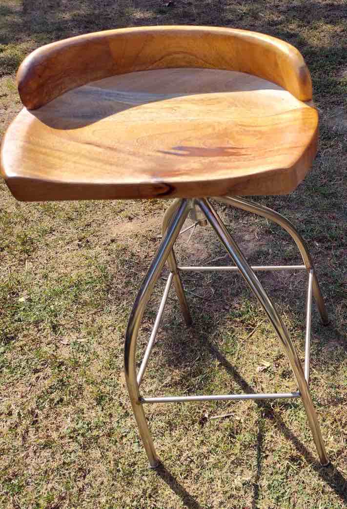 Wood barstool *SIMILAR TO STOCK PHOTO , dark brown*