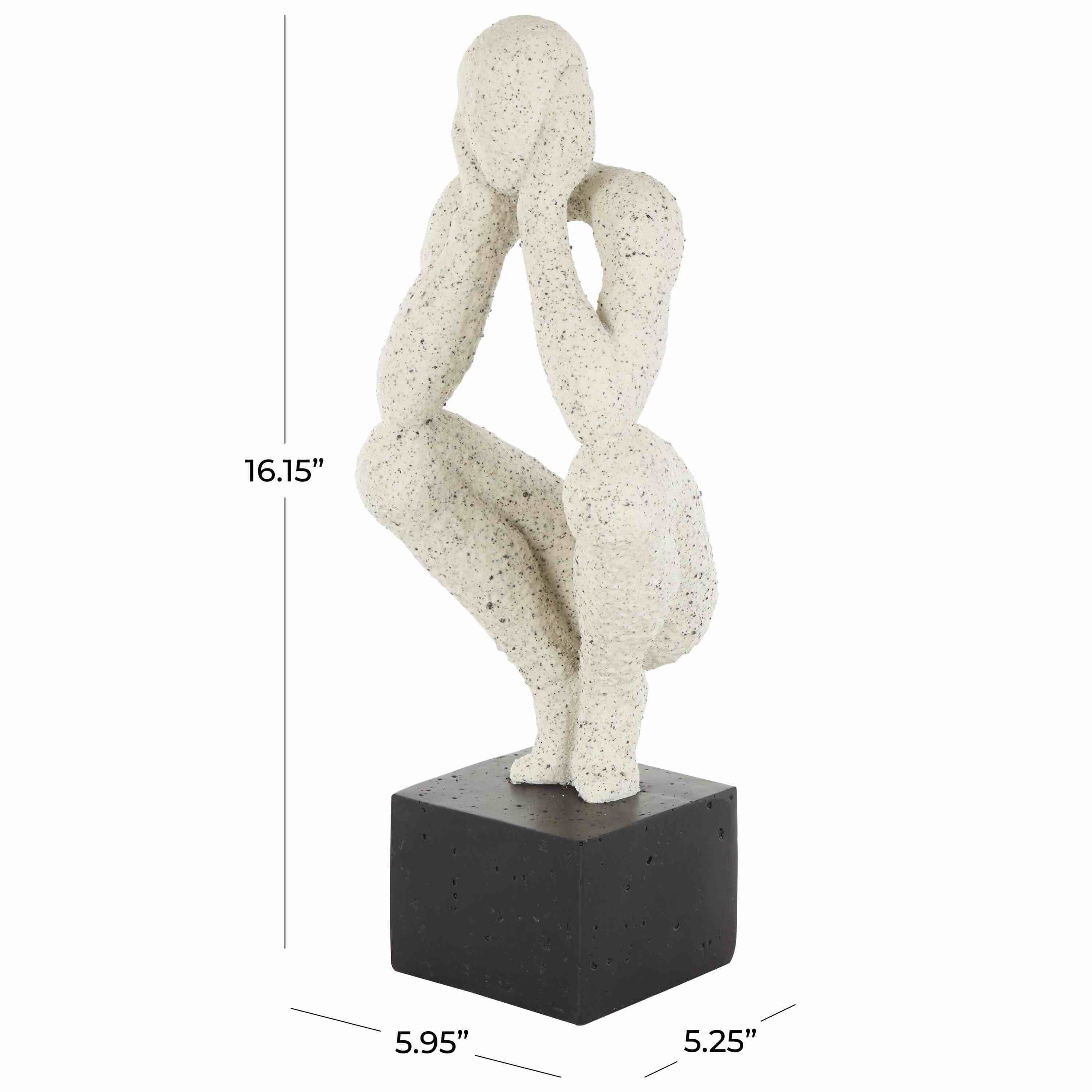 Grayson Lane Off-white Stone Eclectic Sculpture