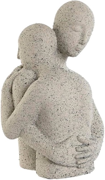 Decorative Figure White Romantic Couple 26 x 22.5 x 38.5 cm