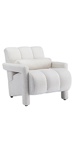 *SIMILAR STYLE TO STOCK PHOTO BUT CONTAINS WOOD ARM REST BASE* 2 peice living room lounging set , needs a cleaning some smudge spots 
