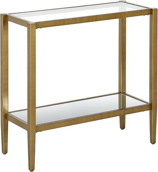 Accent table in brass finish 