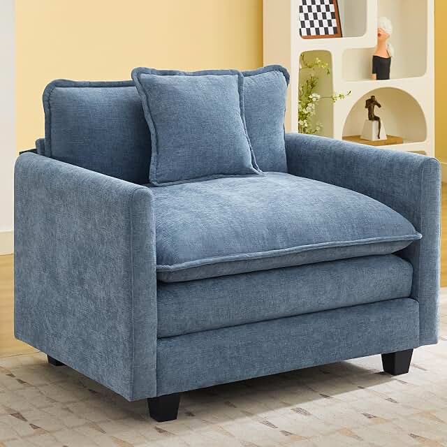 Blue accent chair 