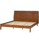 Alvin Acorn Mid-century Modern Solid Wood Platform Bed with USB Ports and Storage Space