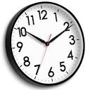 AKCISOT 16 Inch Wall Clock Large Silent Non-Ticking Wall Clocks Battery Operated - Analog Classic Clock Decorative for Living Room, Office, Home, School(Black)