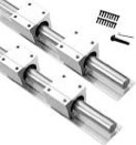 2Pcs SBR16-2000mm Linear Rail Guide + 4Pcs SBR16UU Square Type Slide Bearing Block, 16mm Linear Rail Overall Length 78.7 inch/2000mm for Fully Supported Linear Rail