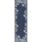 Luisa Animal Print Flatweave Navy Indoor /  Outdoor Area Rug