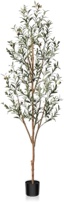 kazeila artificial olive tree 6ft tall faux silk plant for home office decor indoor fake potted tree with natural wood trunk and lifelike fruits