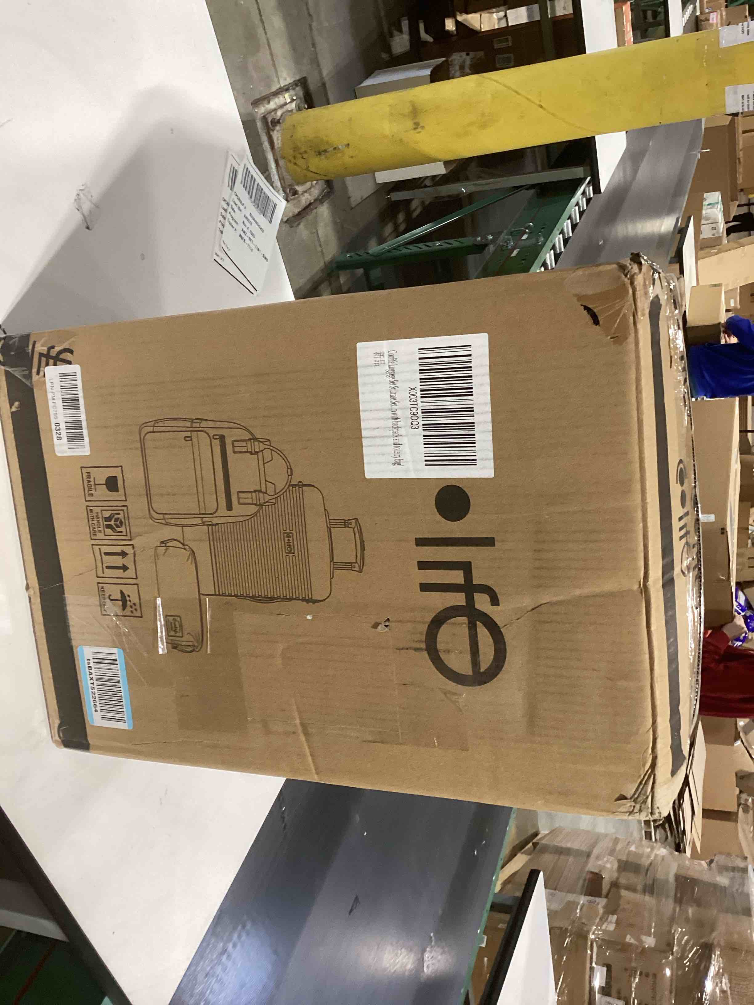 Coolife Suitcase Set 3 Piece Luggage Set Carry On Travel Luggage TSA Lock Spinner Wheels Hardshell L