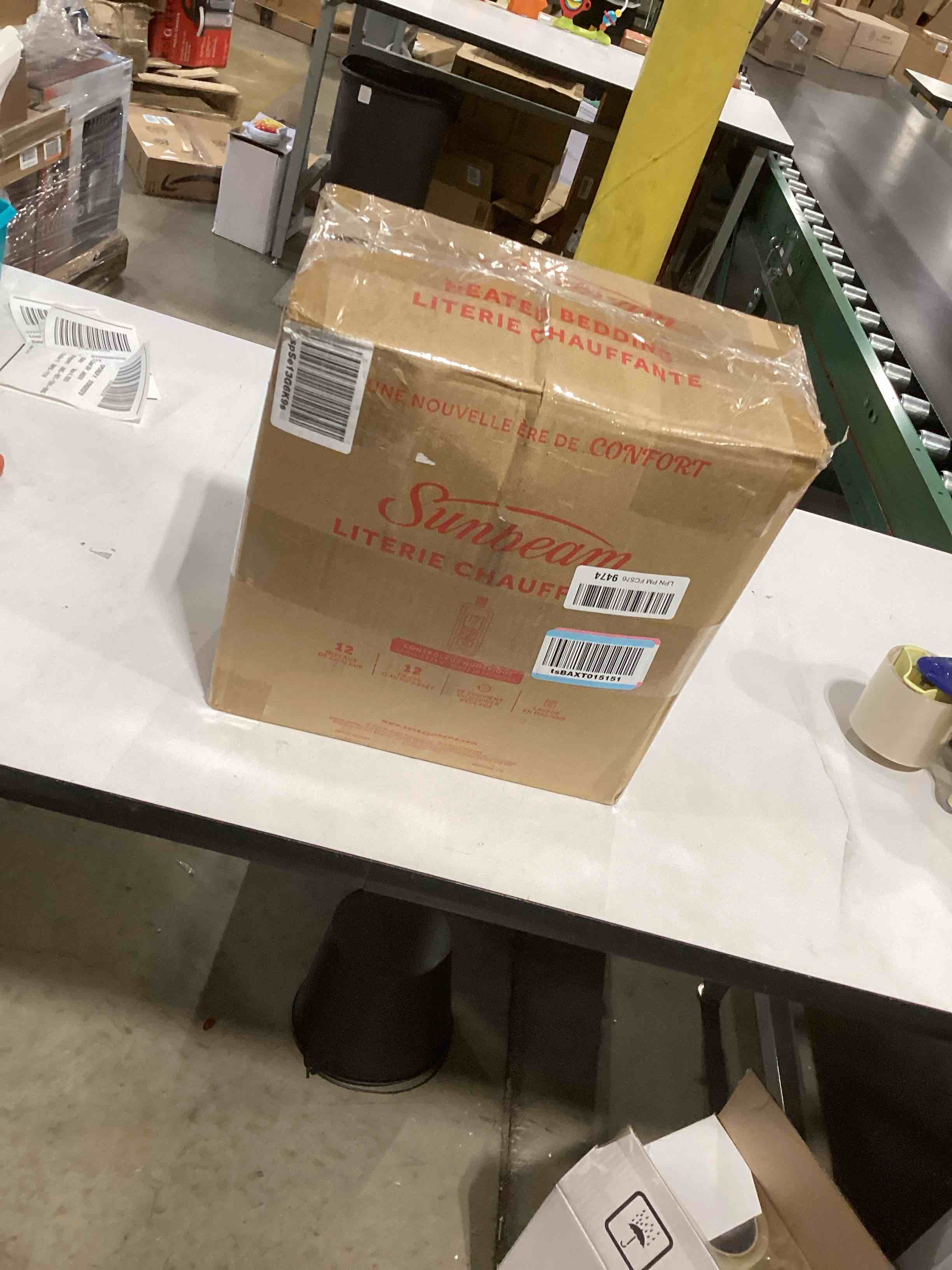 Sunbeam Electric Restful Quilted Heated Mattress Pad Queen 80" x 60" 12 Heat Settings 12-Hour Auto S