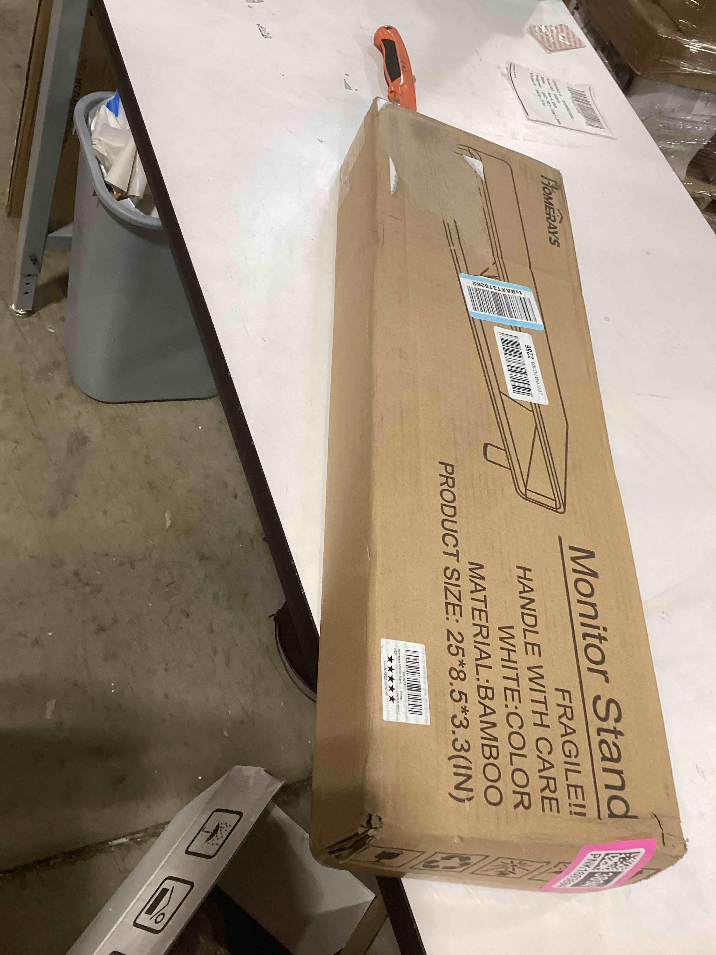 Homerays Monitor Stand with Drawer, Exquisite Computer Monitor Stand for Desk, Ergonomic Wood Monito