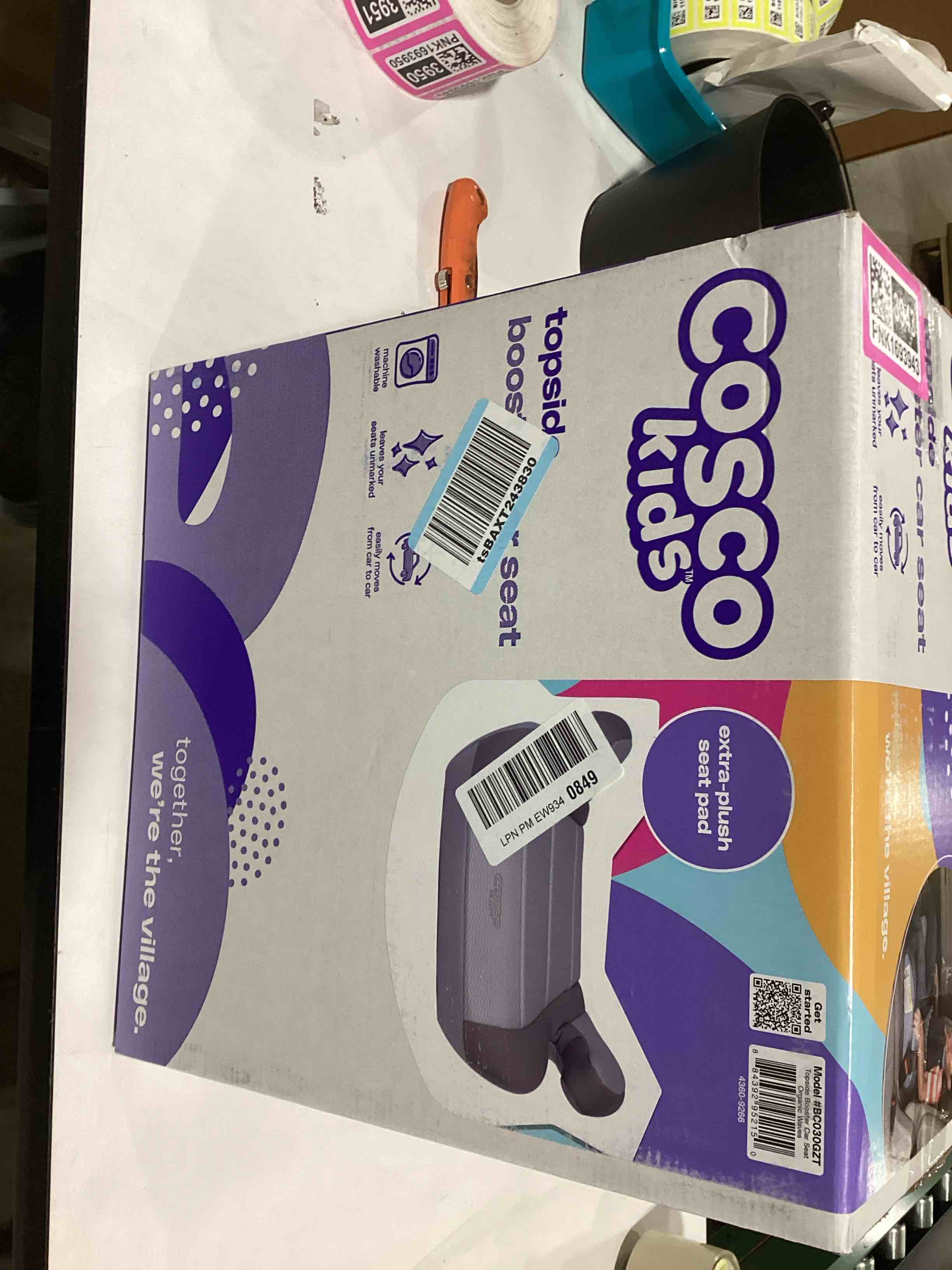 Cosco Topside Backless Booster Car Seat, Lightweight Booster Seats for Cars 40-100 lbs, Backless Boo