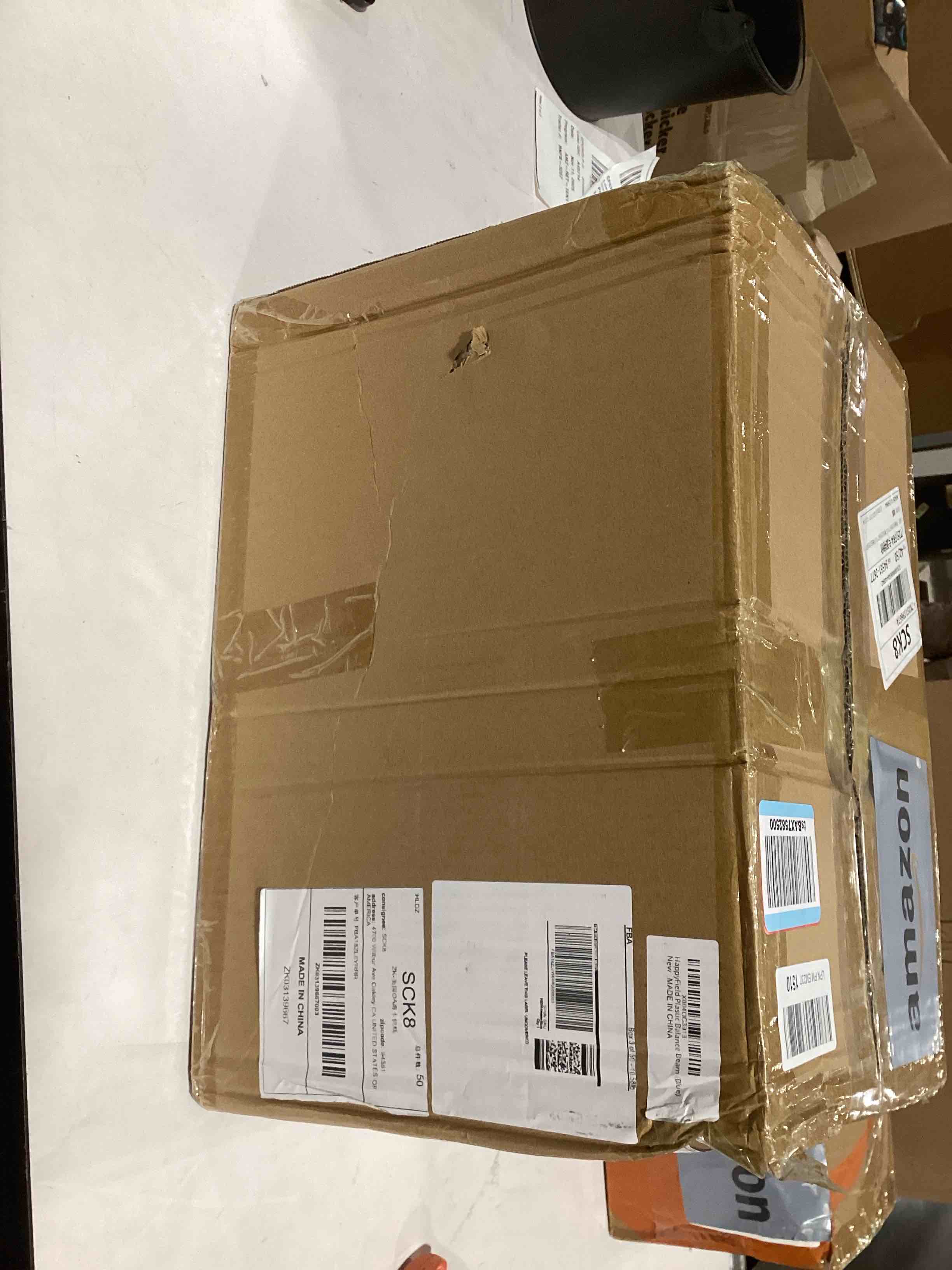 HappyField Balance Beam for Kids 18Pcs Non-Slip Stepping Stones Obstacle Course for Toddlers 3 Years