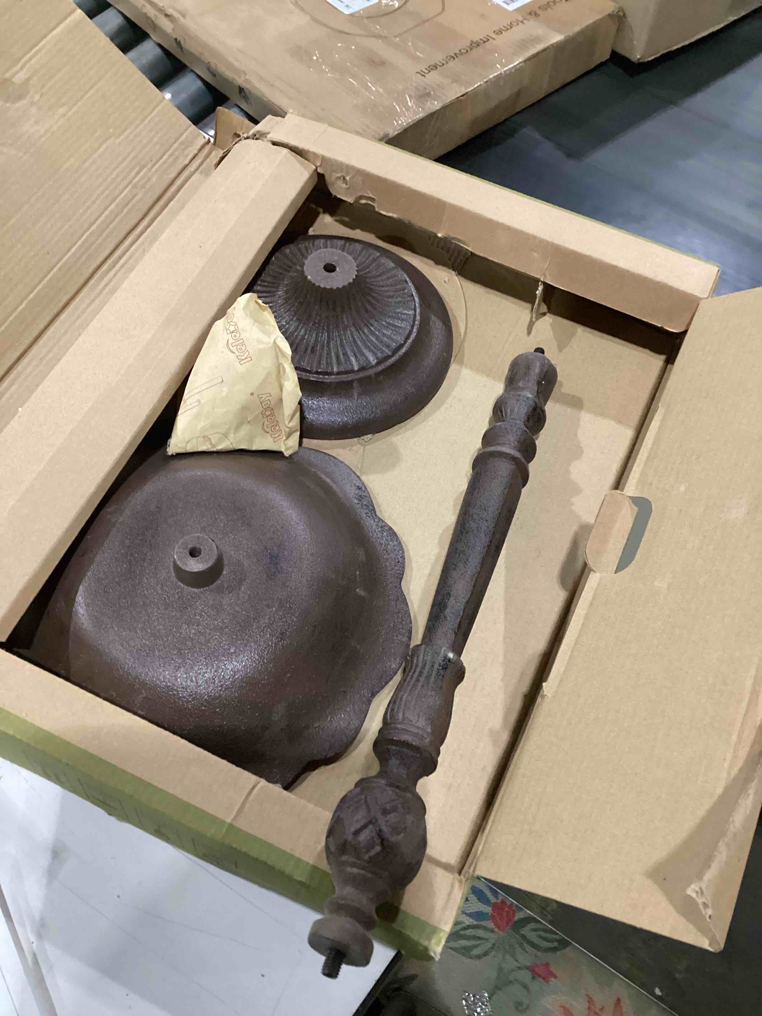 Condition photo showing As Is for Keleday Classic Cast Iron Bird Bath - 10.25 Inch Wide, Weather-Resistant Outdoor Decor for Garden and Patio?