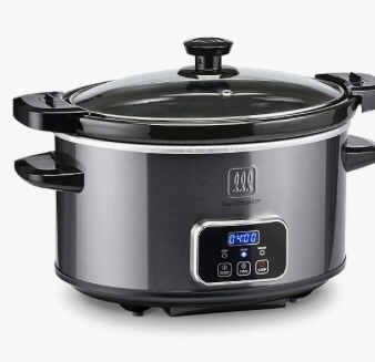 Toastmaster 4-Quart Digital Slow Cooker with Locking Lid  Stainless Steel