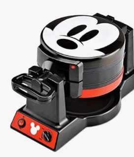 Disney Mickey Mouse Double Flip Waffle Maker  Black  Red