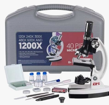 AmScope M30-ABS-KT2 300X-600X-1200X Metal Arm Kids Student Beginner Biological Microscope Kit