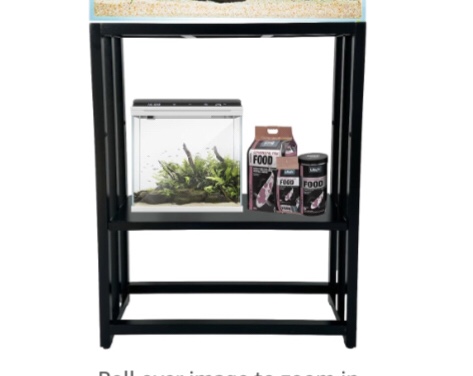Fish Tank Stand, 20 Gallon Aquarium Stand, 24.8" L x 13" W x 30" H Steel Reptile Tank Stand, 660 lbs Load Capacity, with Storage, Hardware Kit, and Non-Slip Feet, Black