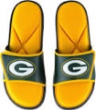 FOCO Men's NFL Team Logo Memory Foam Slide Slippers Green Yeloow Packers Size M 9- 10 Team Color