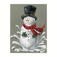 Christmas Wall Snow Home Decor 24” x24” 