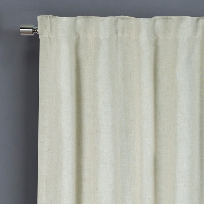 Better Homes & Gardens 100% Blackout Linen Blend Single Curtain, Beige