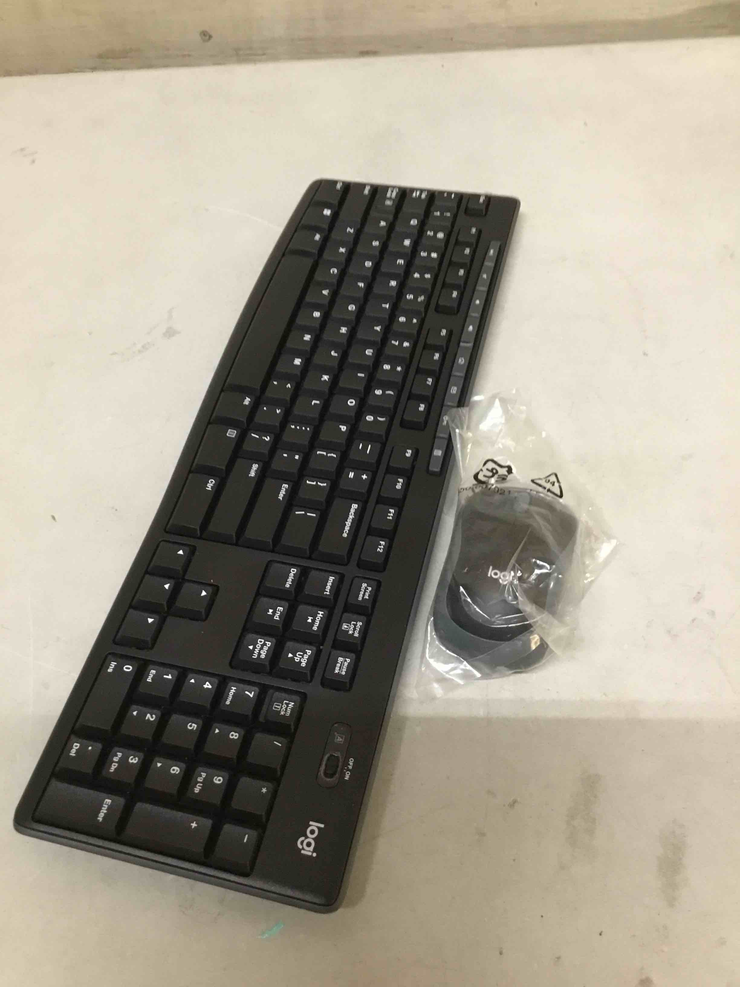 Condition photo showing As Is for ( incomplete) logitech mk270 wireless keyboard and mouse combo for windows, 2.4 ghz wireless, compact mouse, 8 multimedia and shortcut keys,for pc, laptop - black