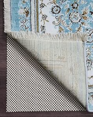 veken 8x10 ft rug pad gripper for hardwood floors, non slip rug pads for area rugs, thick rug grippers for tile floors, under carpet anti skid mat, keep your rugs safe and in place