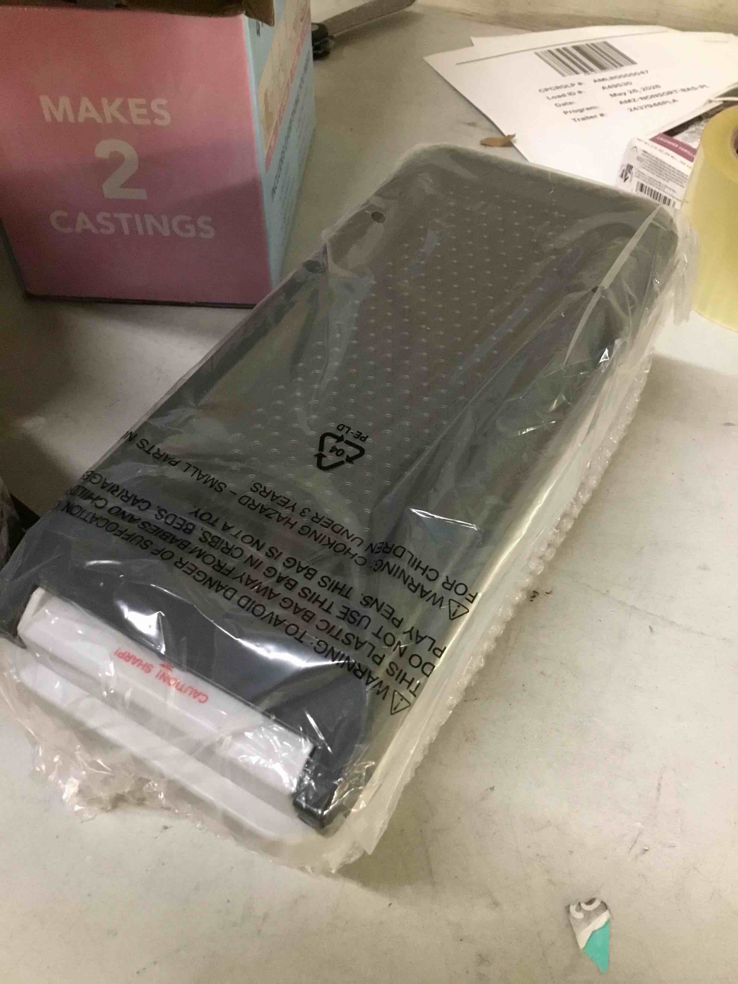Condition photo showing New/Like New for mueller vegetable chopper mandoline slicer, food veggie chopper, cheese grater, onion vegetable cutter with container, dicer, kitchen gadgets & essentials, white sand/grey