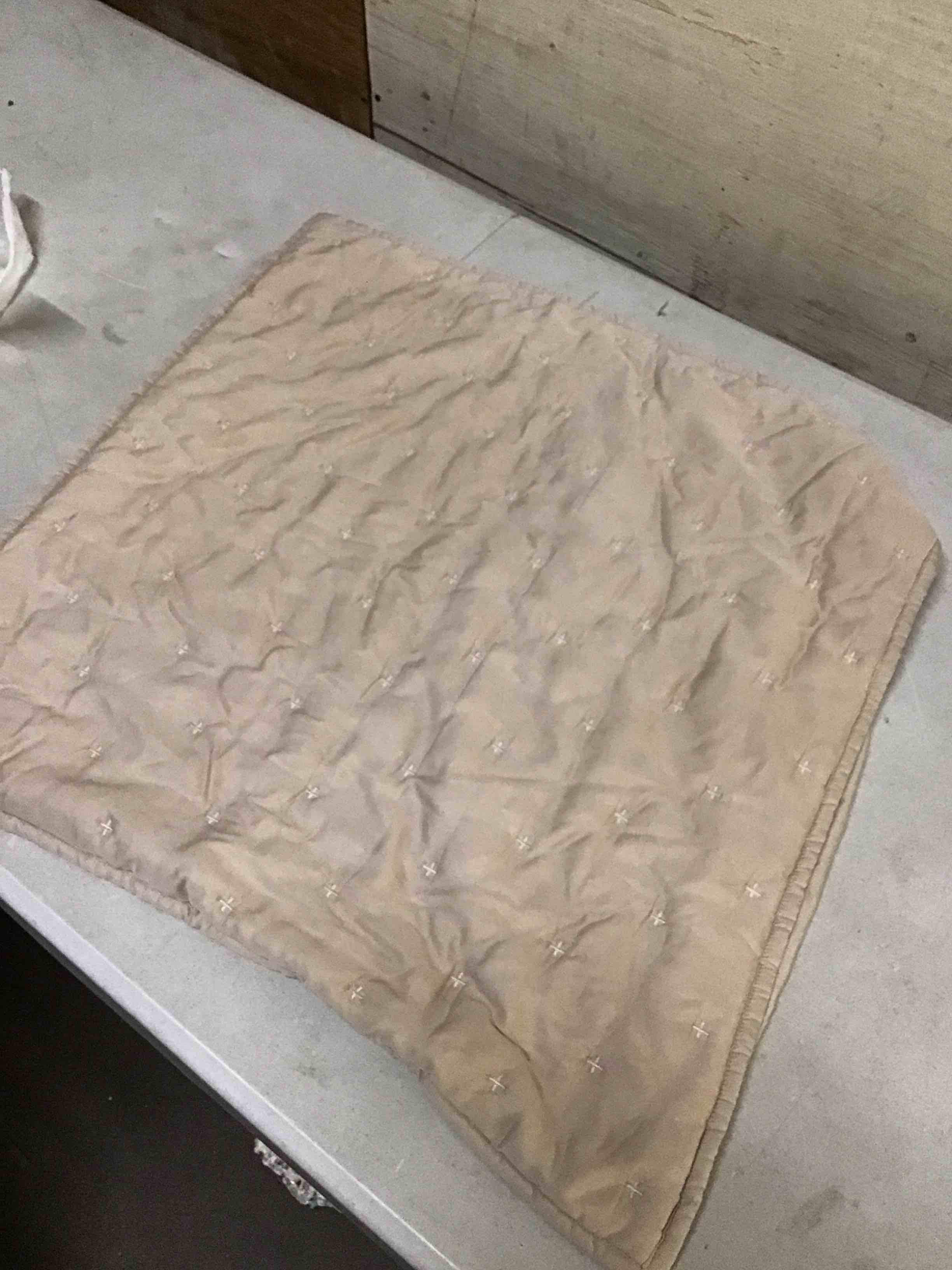 Condition photo showing As Is for ( incomplete) quince cotton hand stiched quilted sham set size 26x26