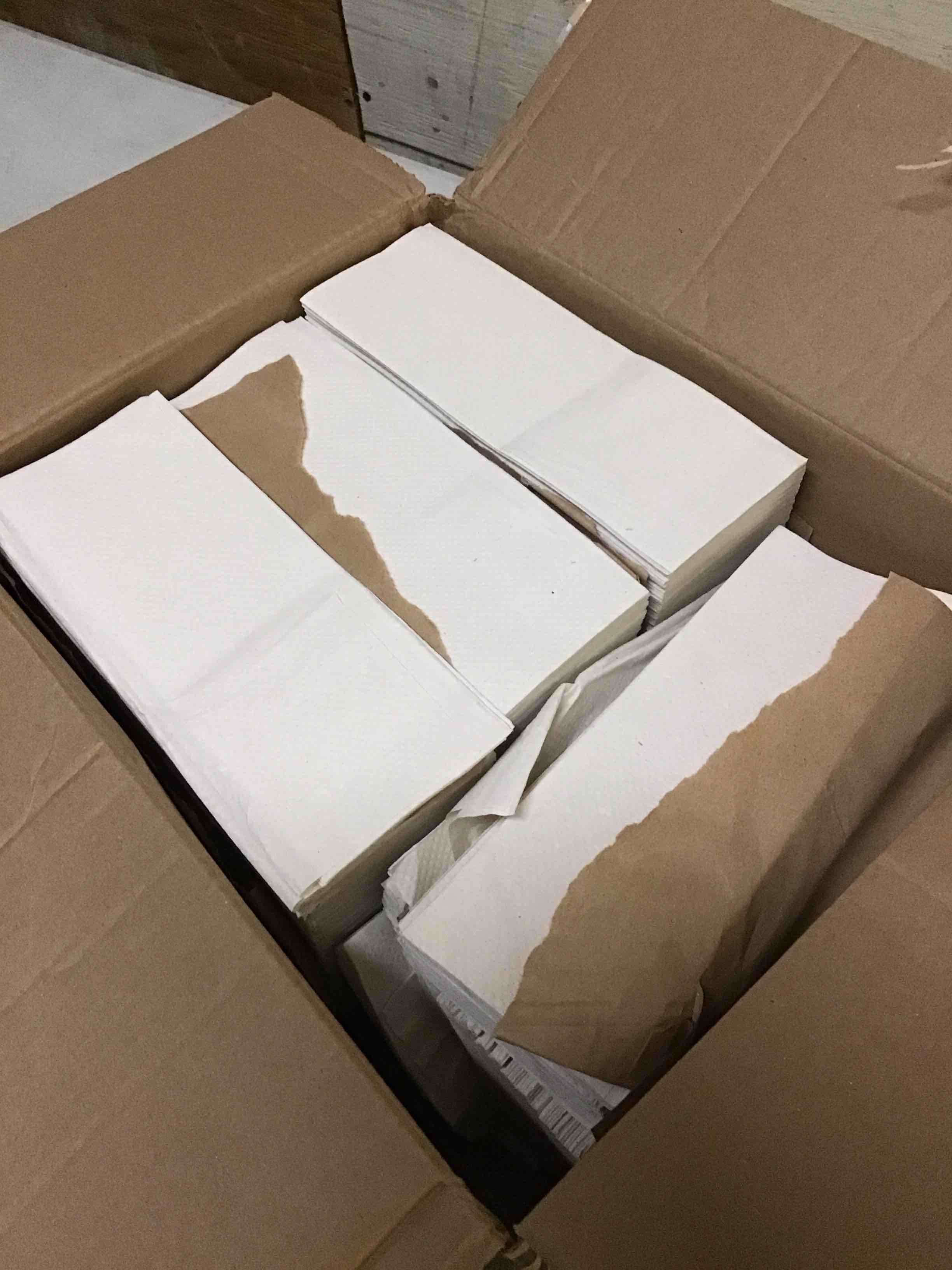 Condition photo showing As Is for (incomplete) tork multifold hand towel white h2, universal, 100% recycled fibers, 16 x 250 towels, mb540a 16 x 250 hand towels
