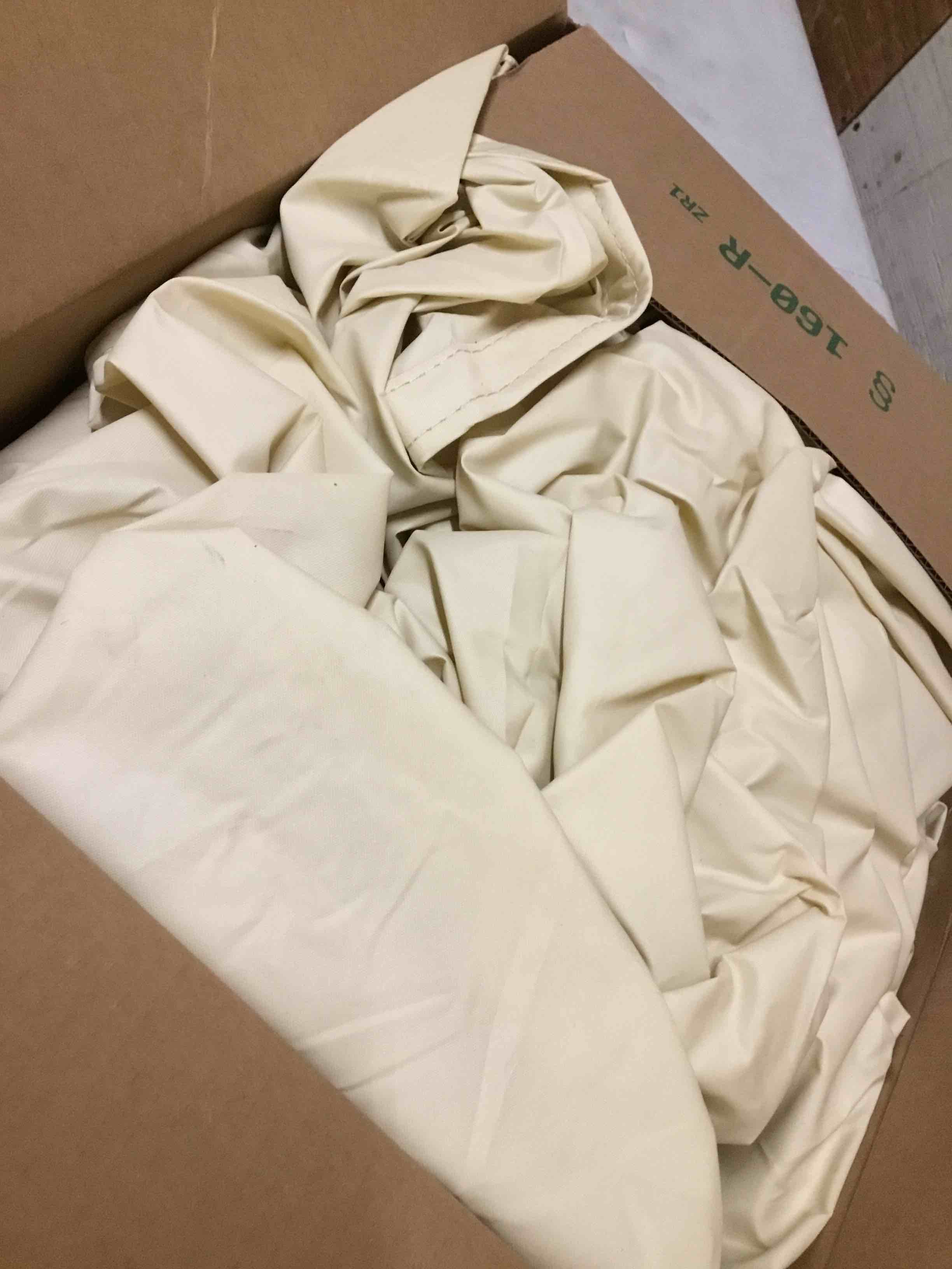 Condition photo showing As Is for amgo 16' x 16' x 16' beige triangle waterproof sun shade sail upf50, amtadt16 canopy awning shelter, 98% uv blockage water resistant, outdoor backyard patio garden carport (we make custom size)